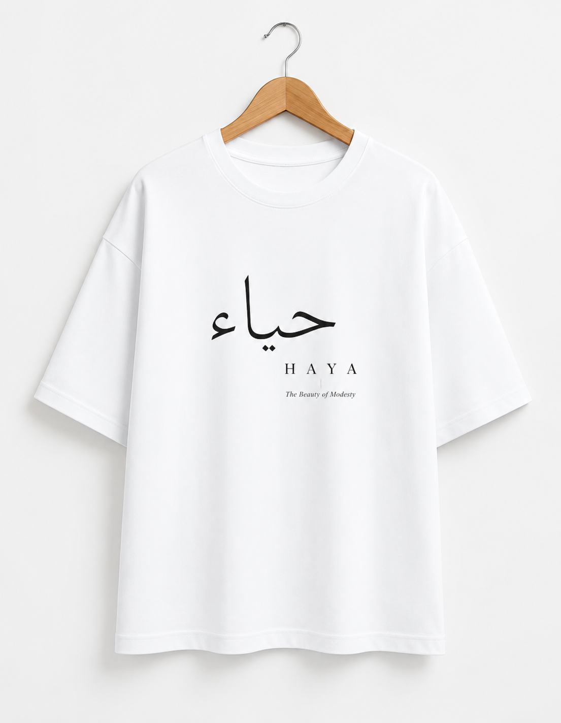 HAYA | Premium Unisex Terry Oversized White T-Shirt