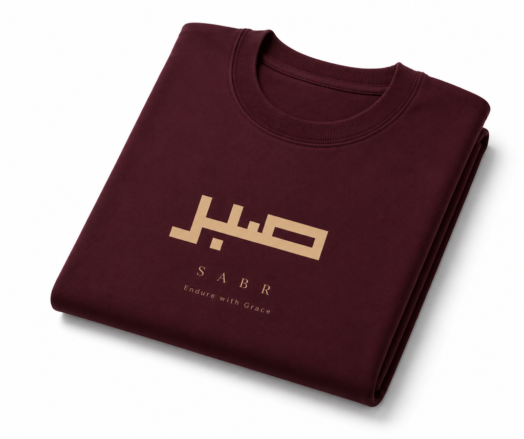 SABR | Premium Oversized Cotton T-Shirt | Maroon
