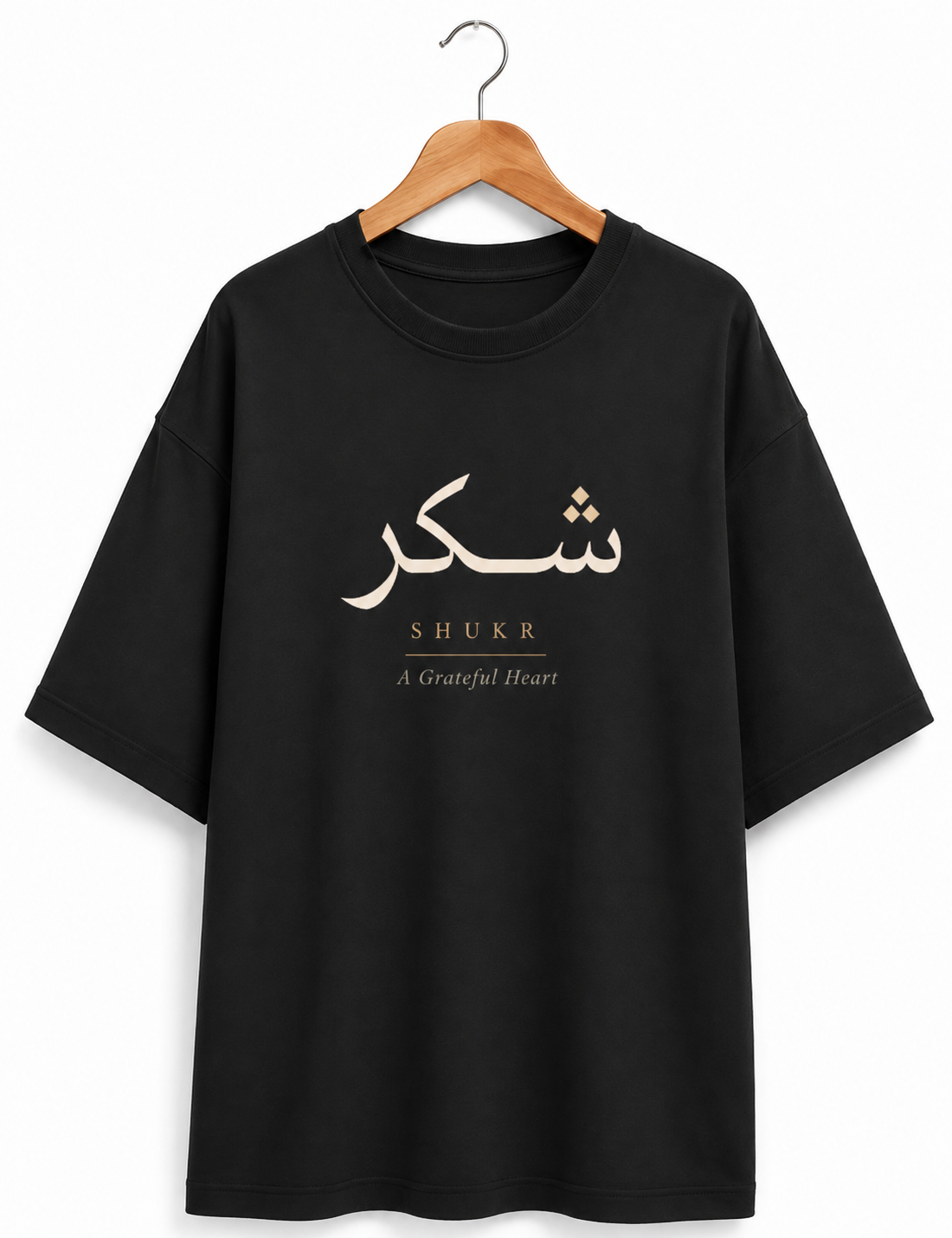 SHUKR | Black — Premium Oversized Heavyweight Tee