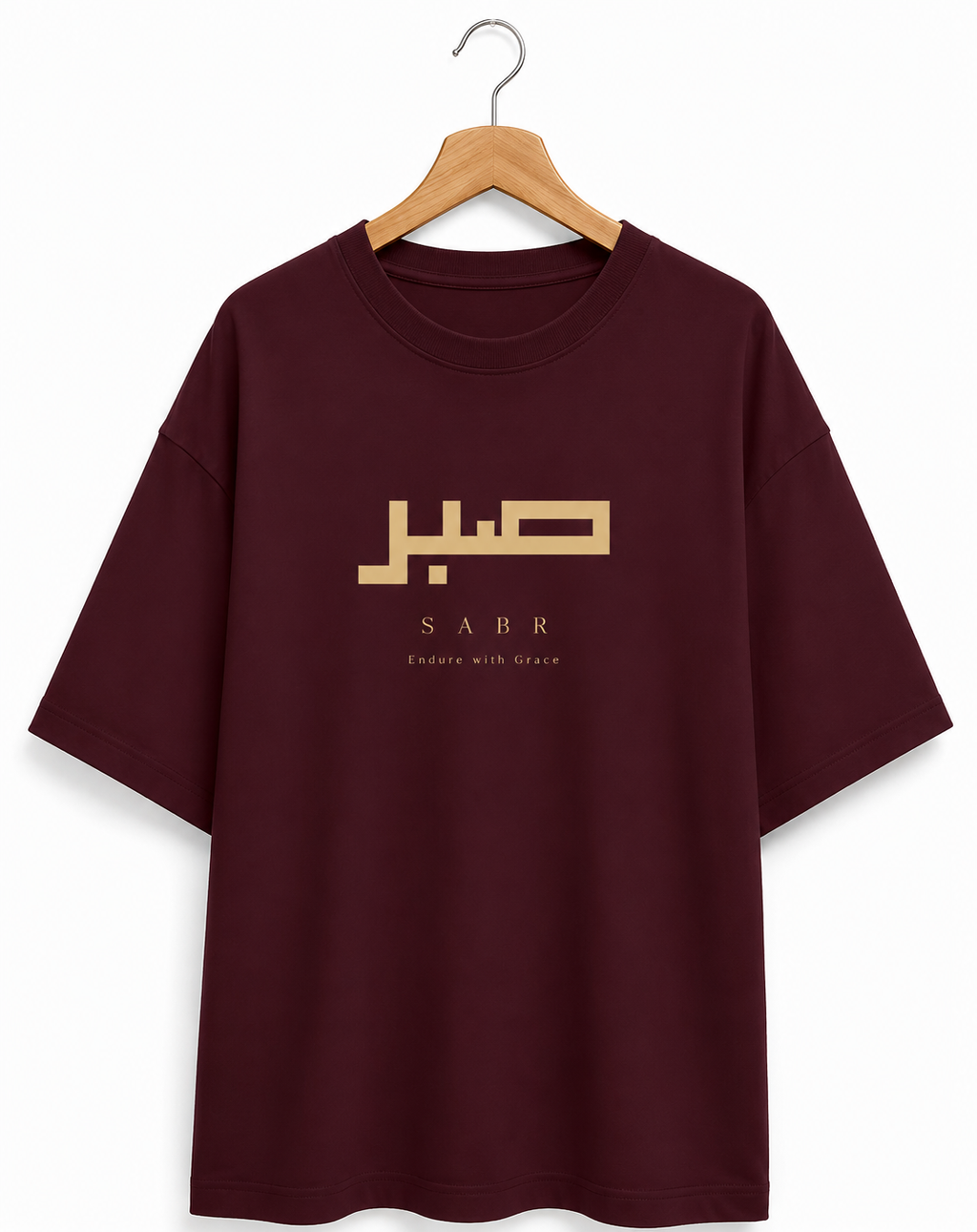 SABR | Premium Oversized Cotton T-Shirt | Maroon