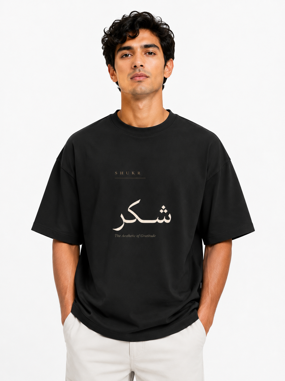 SHUKR | Black — Premium Oversized Heavyweight Tee