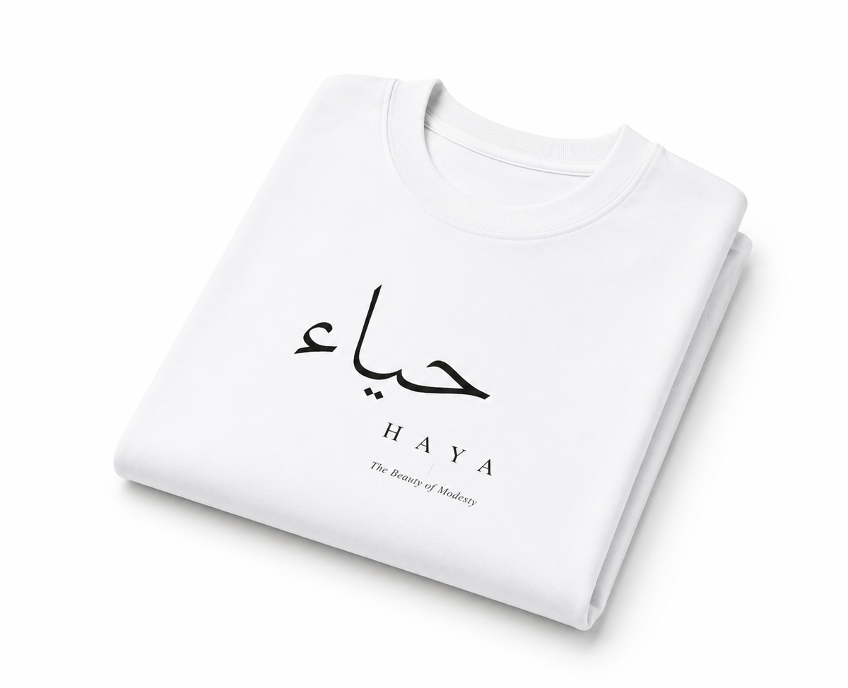 HAYA | Premium Unisex Terry Oversized White T-Shirt