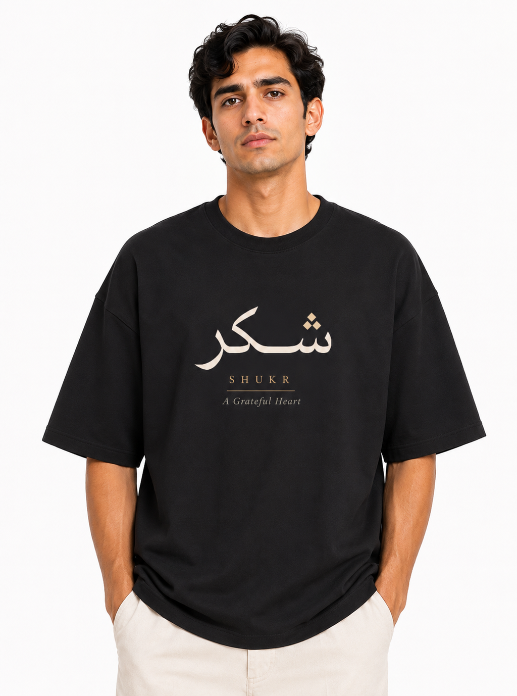 SHUKR | Black — Premium Oversized Heavyweight Tee