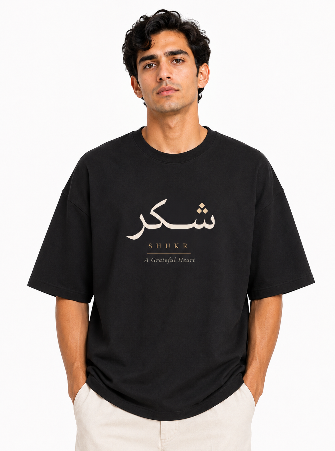 SHUKR | Black — Premium Oversized Heavyweight Tee
